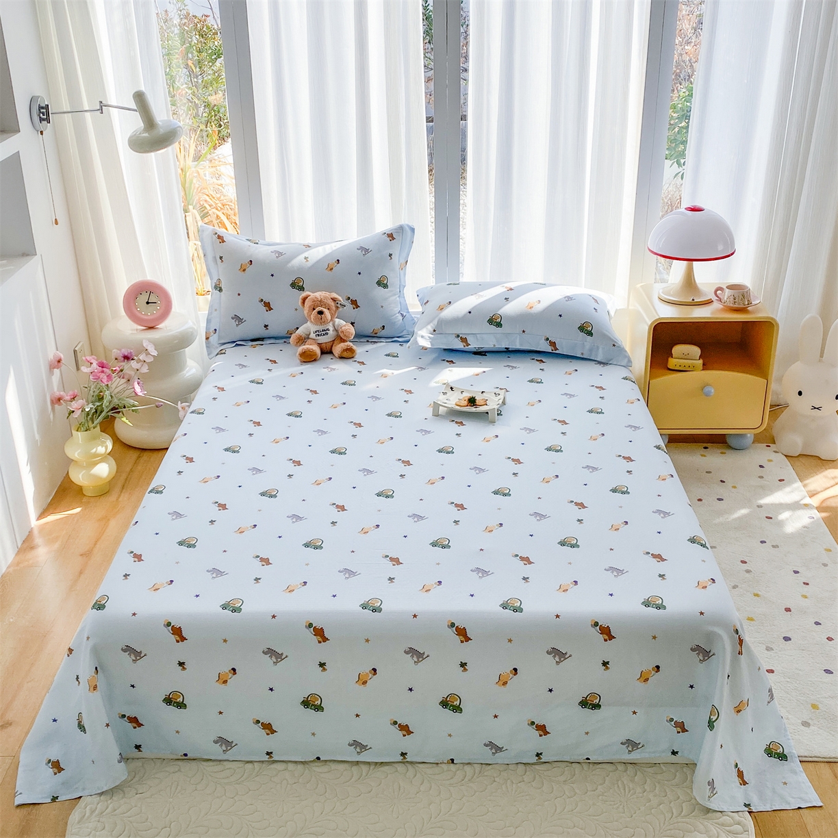 91家纺网 家纺一手货源 找家纺 （总）金喜 2026新款100%里外全棉夏被夏被四件套