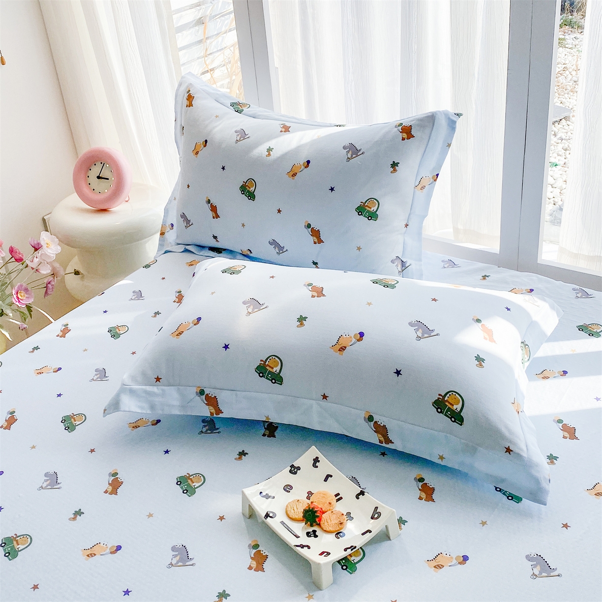 91家纺网 家纺一手货源 找家纺 （总）金喜 2026新款纯棉有氧A类全棉双层纱卡通床单