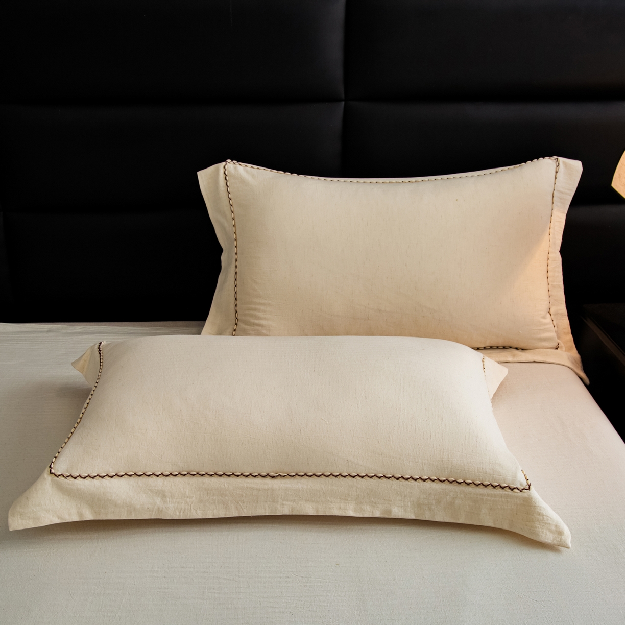 91家纺网 家纺一手货源 找家纺 （总）慕梵家居 2026春夏新款全棉棉麻简约纯色系列四件套-棉麻