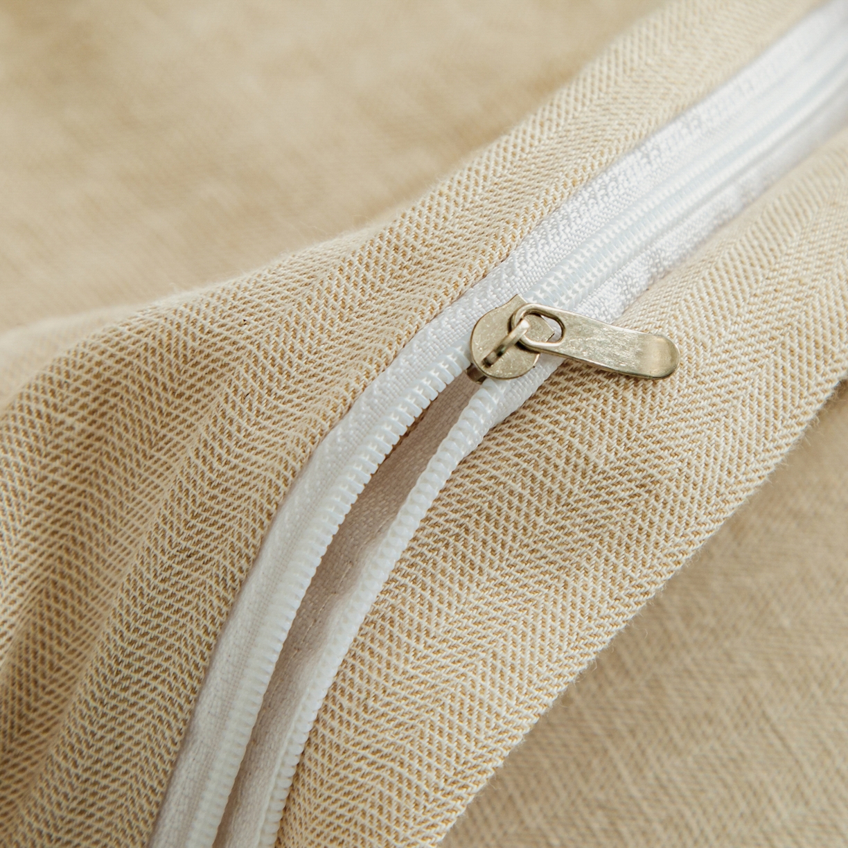 91家纺网 家纺一手货源 找家纺 慕梵家居 2026春夏新款全棉棉麻简约纯色系列四件套-棉麻 棉麻-卡其