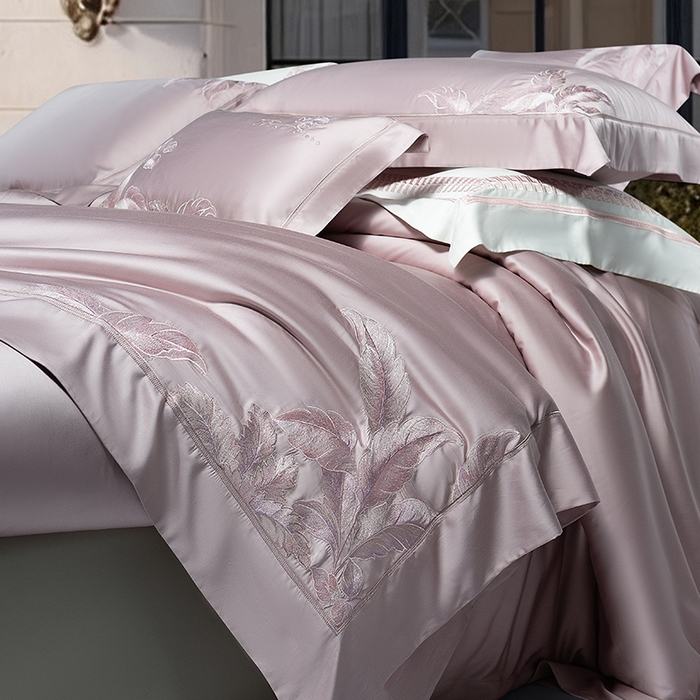 91家纺网 家纺一手货源 找家纺 （总）诗黛尔 2026春夏新款天丝刺绣流绪微梦系列四件套