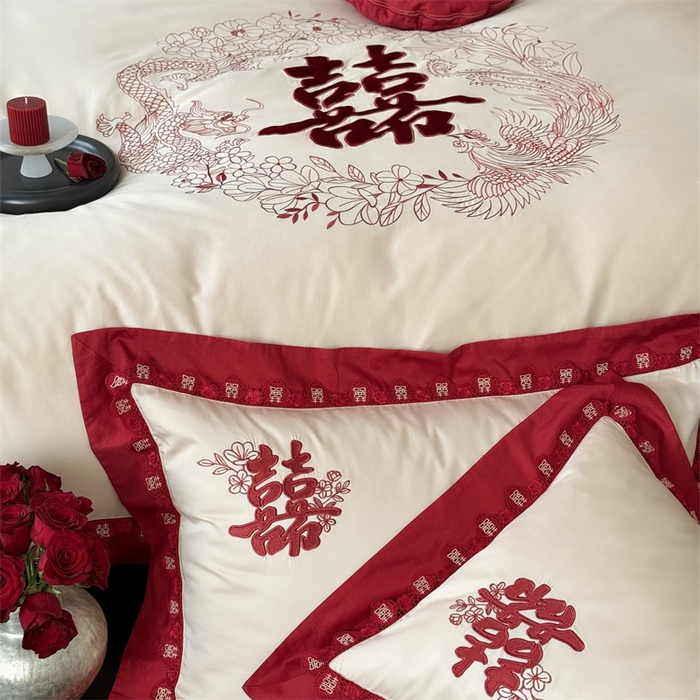 91家纺网 家纺一手货源 找家纺 （总）江涞  2026新款100S长绒棉高精密刺绣四件套 锦绣