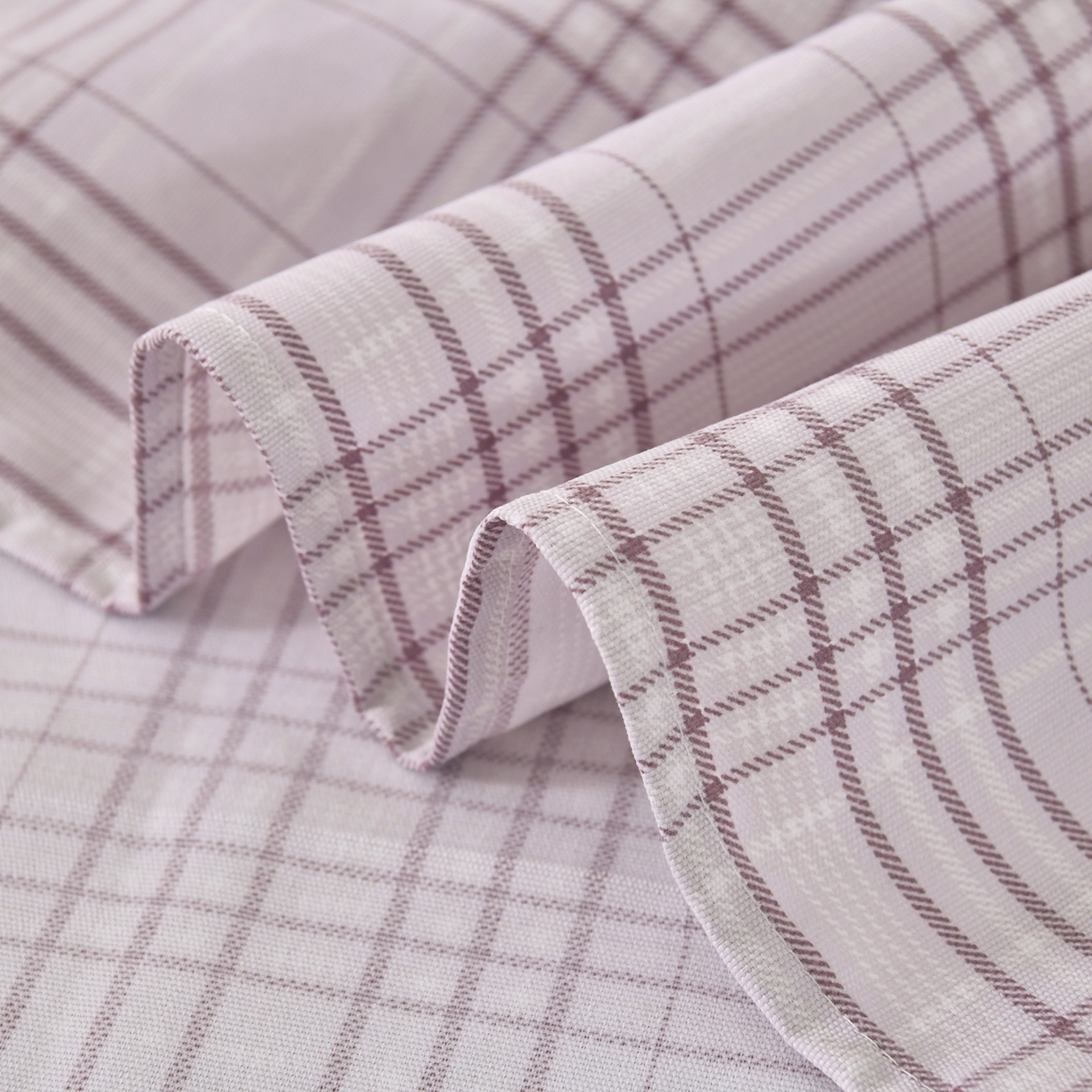 91家纺网 家纺一手货源 找家纺 悠米悠家 2026新款工艺款印花老粗布床单单品床单床单单件凉席席子 紫雾格序