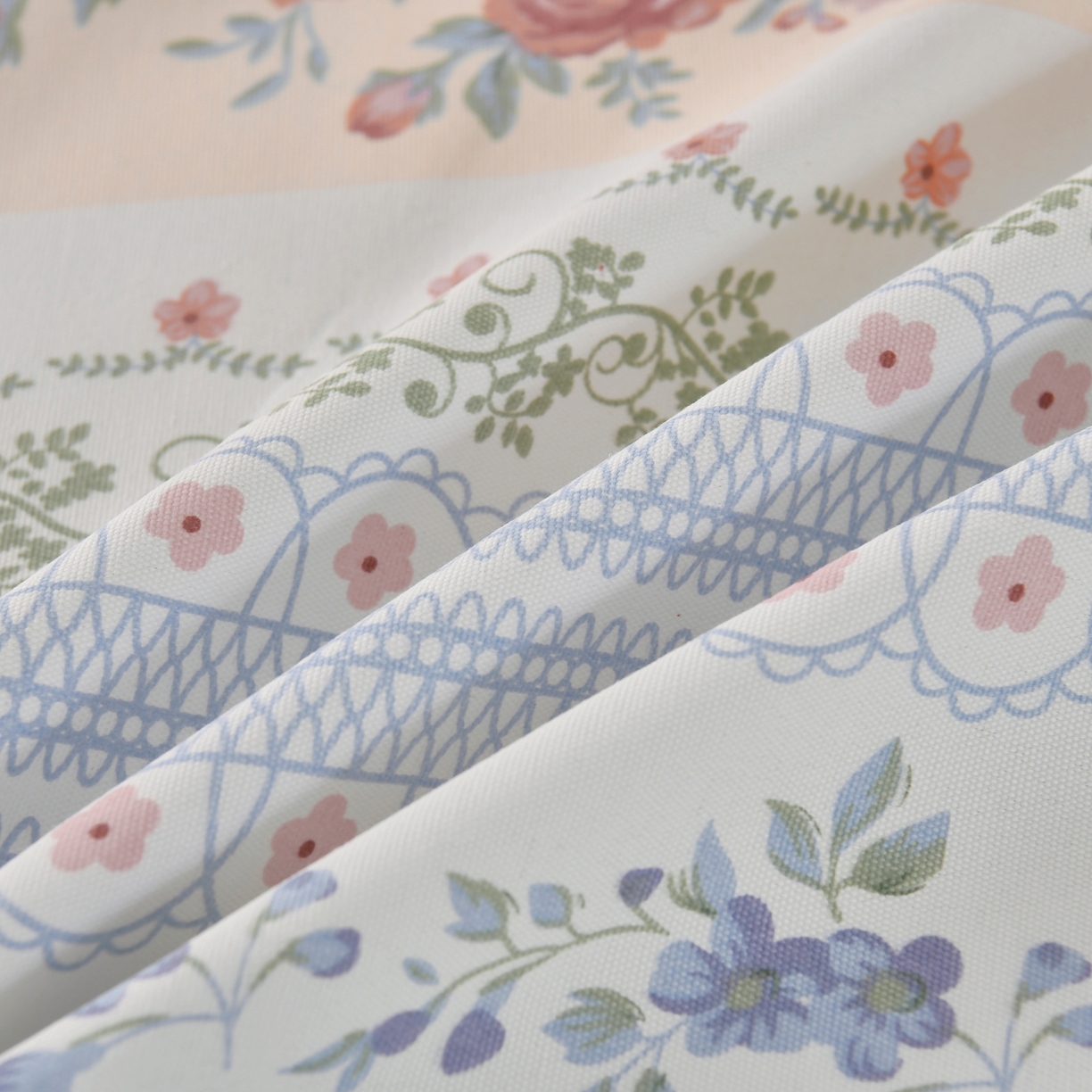 91家纺网 家纺一手货源 找家纺 悠米悠家 2026新款工艺款印花老粗布床单单品床单床单单件凉席席子 莫奈玫瑰园