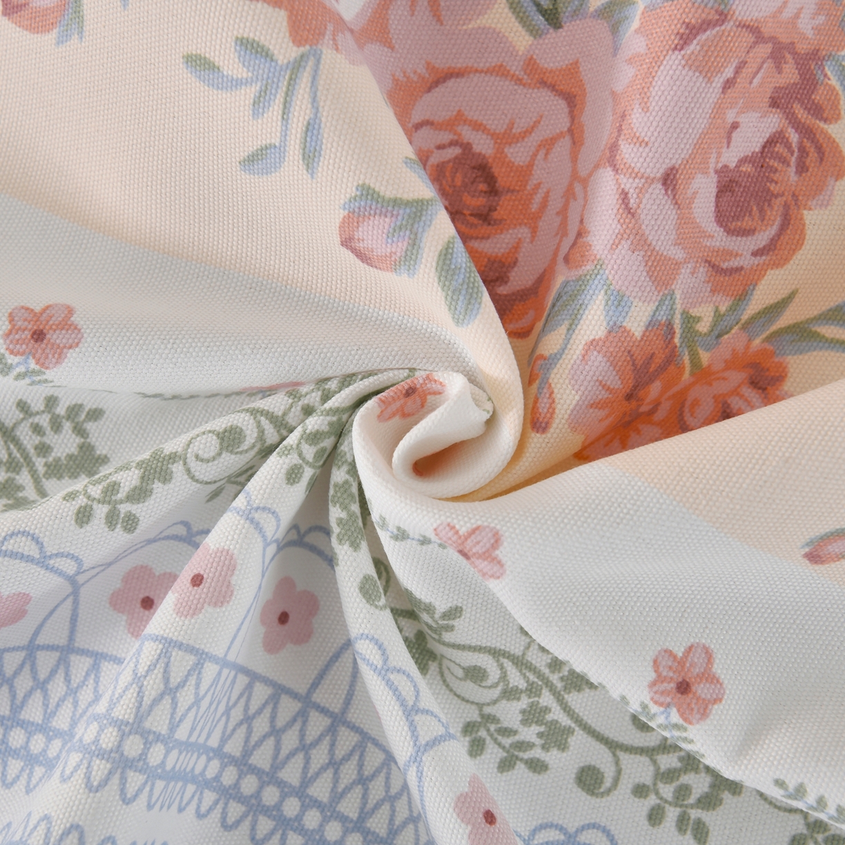 91家纺网 家纺一手货源 找家纺 悠米悠家 2026新款工艺款印花老粗布床单单品床单床单单件凉席席子 莫奈玫瑰园