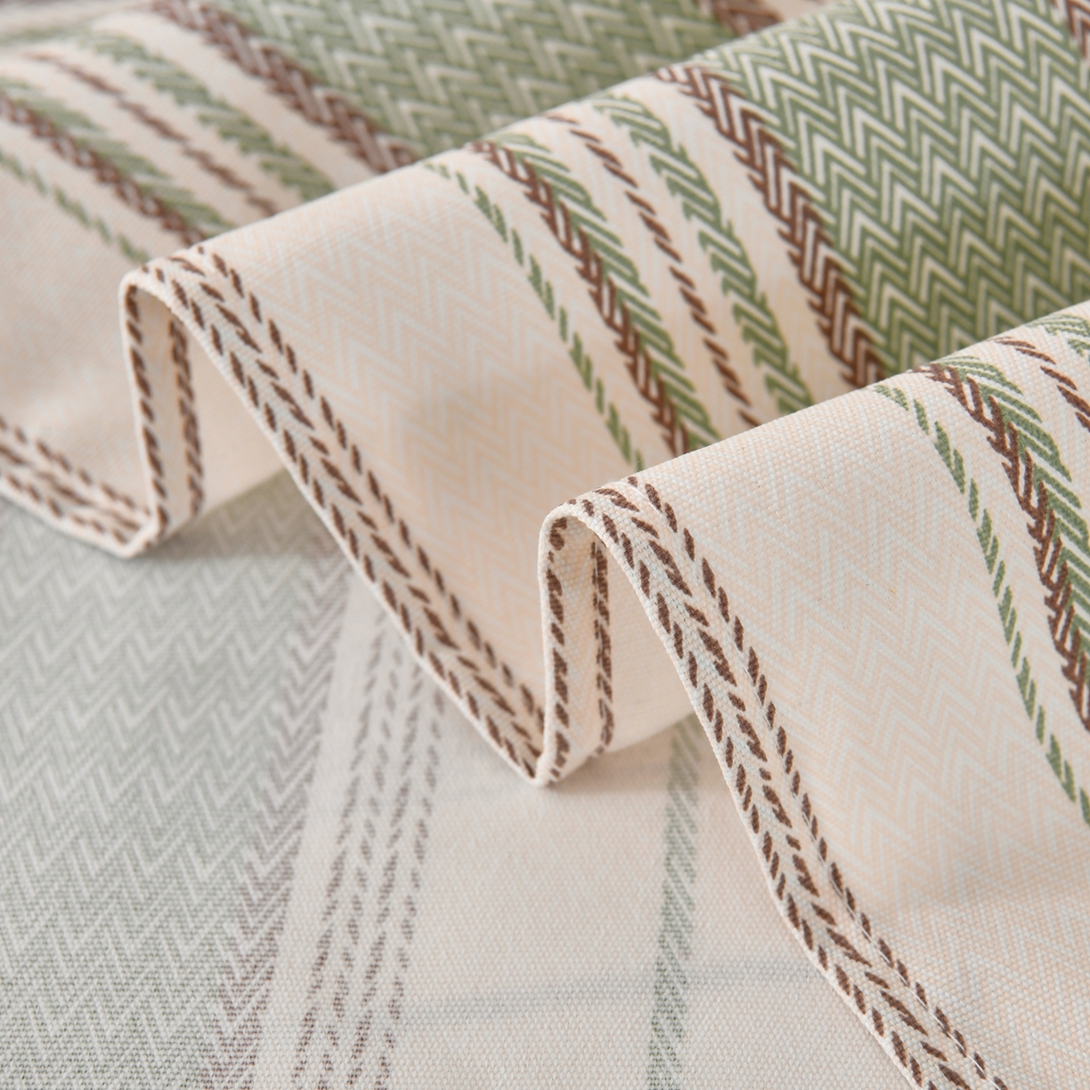 91家纺网 家纺一手货源 找家纺 悠米悠家 2026新款工艺款印花老粗布床单单品床单床单单件凉席席子 青棕素条纹