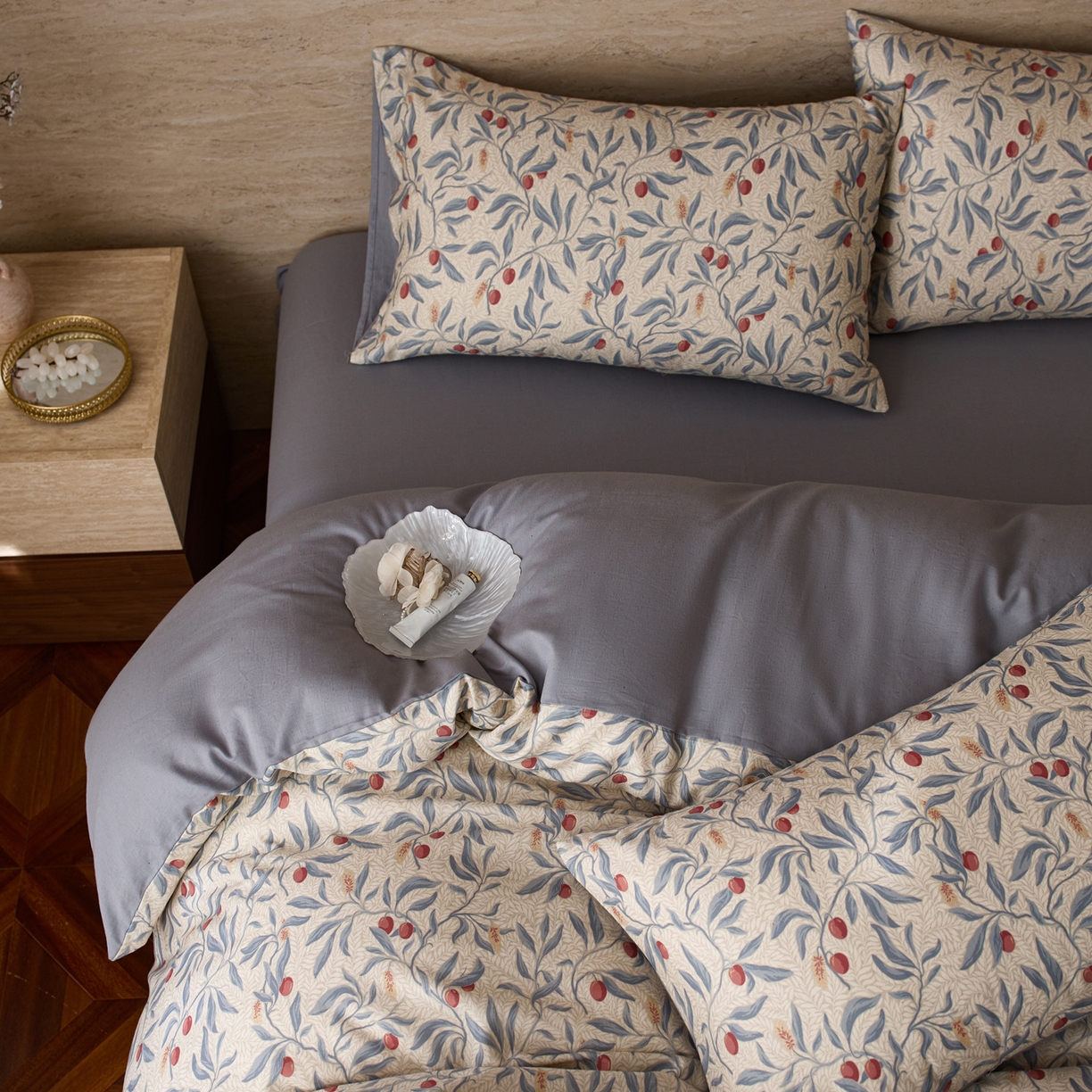 91家纺网 家纺一手货源 找家纺 （总）如一 2026新款A类复古全棉棉麻印花四件套