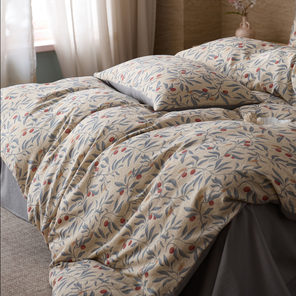 91家纺网 家纺一手货源 找家纺 （总）如一 2026新款A类复古全棉棉麻印花四件套