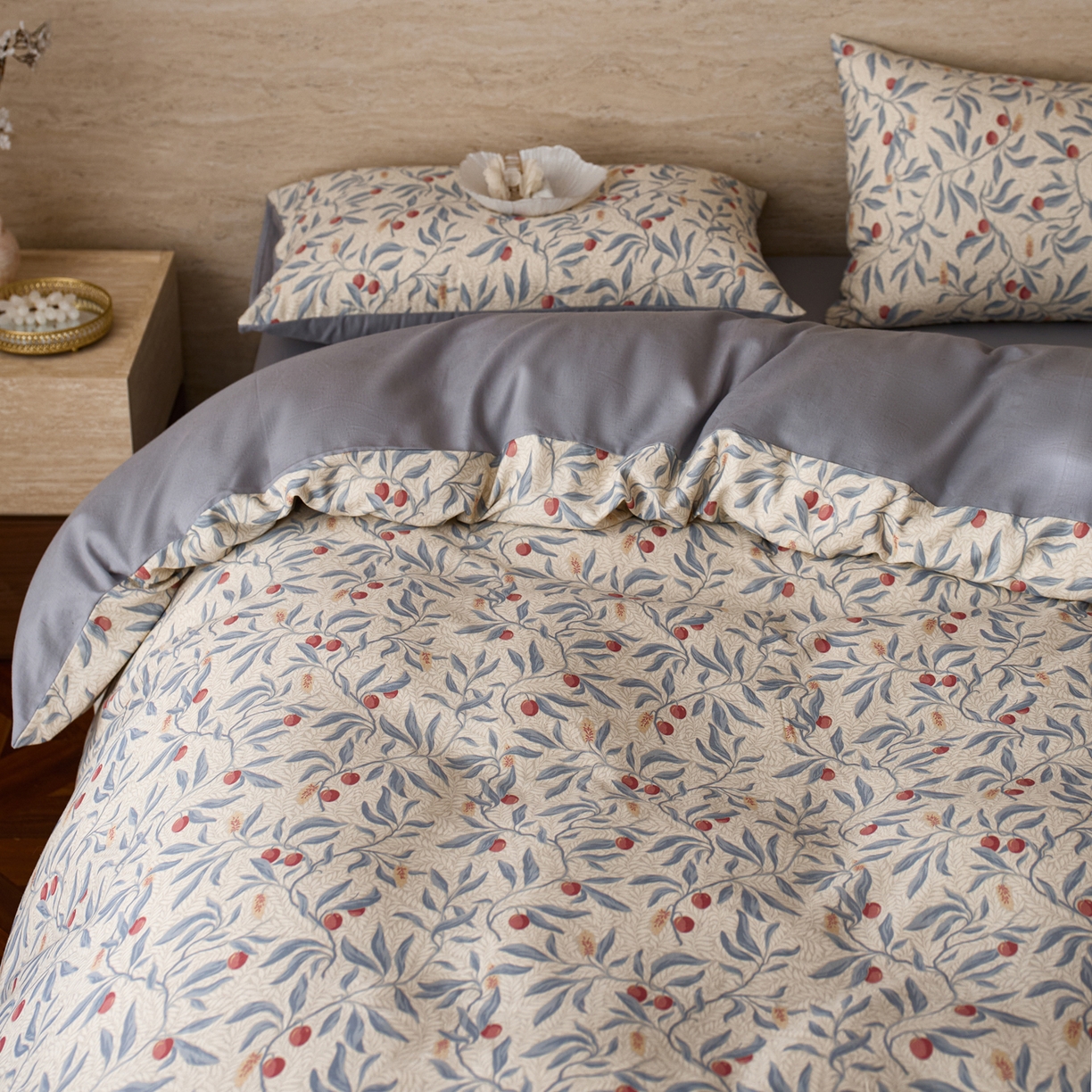 91家纺网 家纺一手货源 找家纺 （总）如一 2026新款A类复古全棉棉麻印花四件套