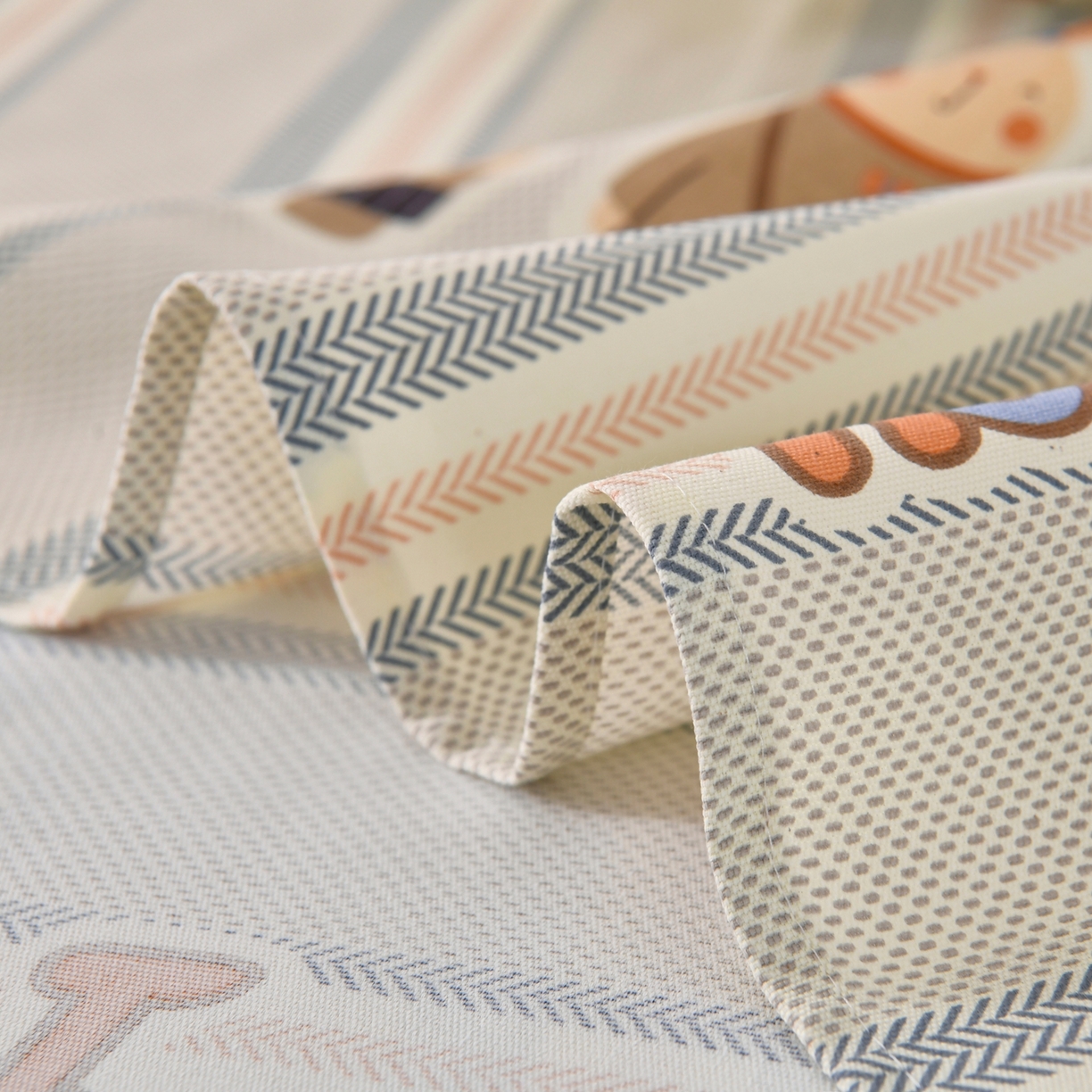 91家纺网 家纺一手货源 找家纺 悠米悠家 2026新款工艺款印花老粗布床单单品床单床单单件凉席席子 青禾兔趣条