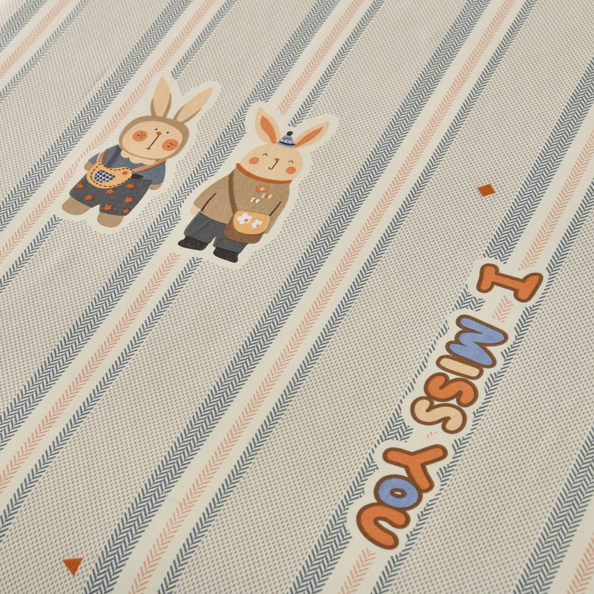 91家纺网 家纺一手货源 找家纺 悠米悠家 2026新款工艺款印花老粗布床单单品床单床单单件凉席席子 青禾兔趣条