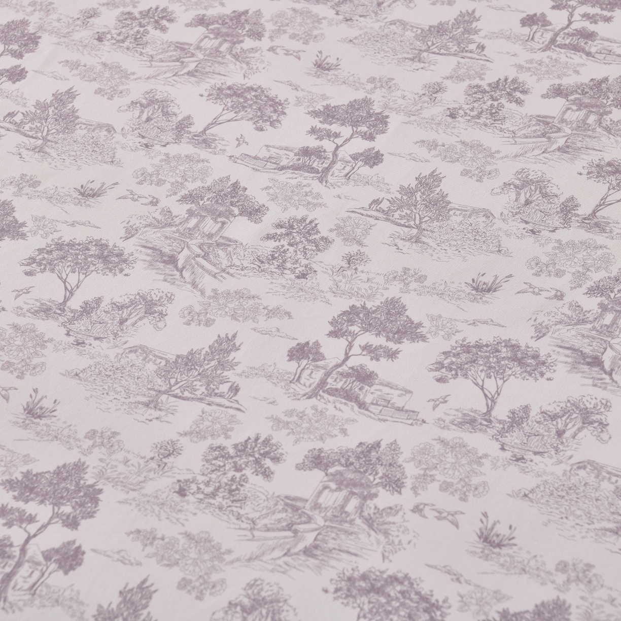 91家纺网 家纺一手货源 找家纺 悠米悠家 2026新款工艺款印花老粗布床单单品床单床单单件凉席席子 烟紫松间居