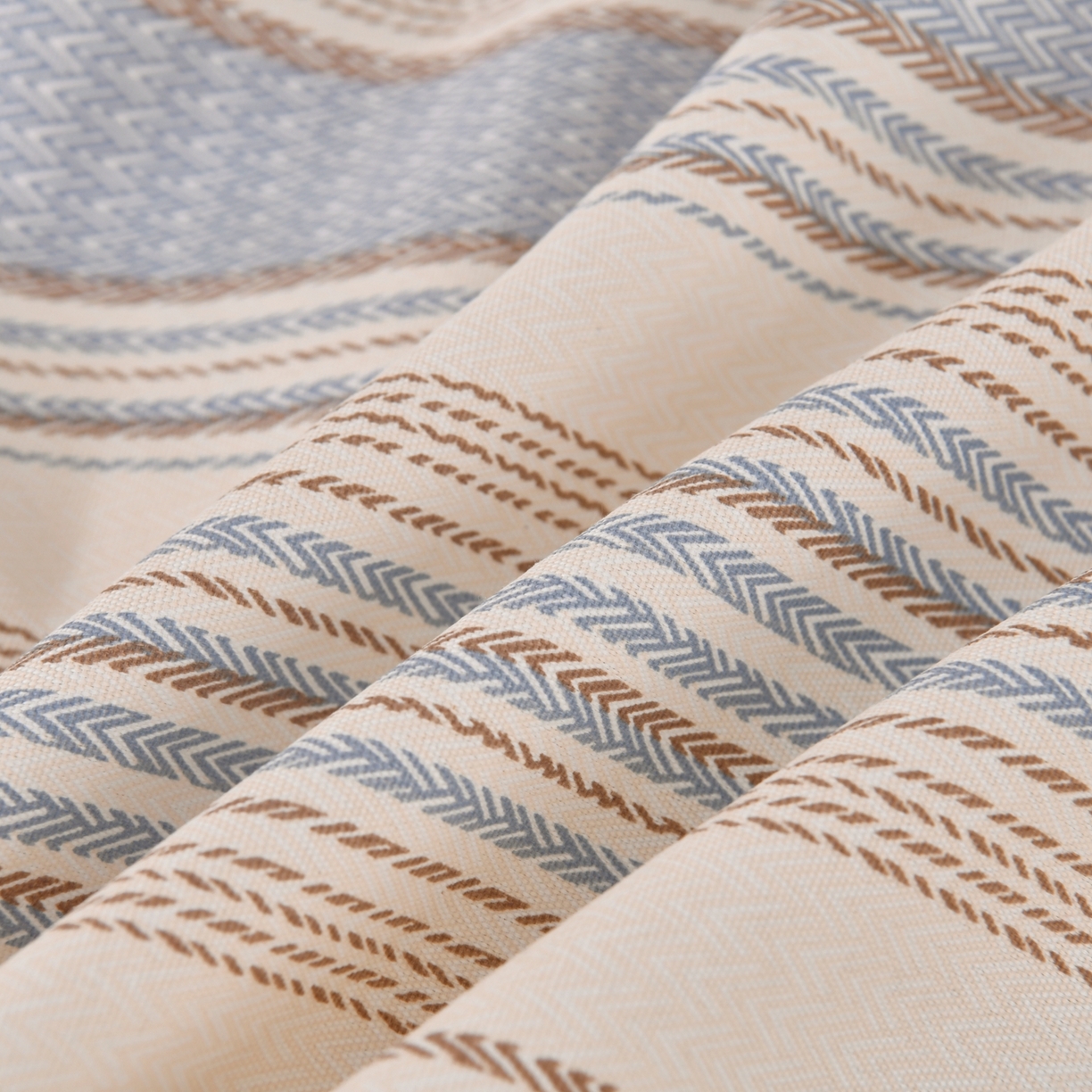 91家纺网 家纺一手货源 找家纺 悠米悠家 2026新款工艺款印花老粗布床单单品床单床单单件凉席席子 海盐棕条纹