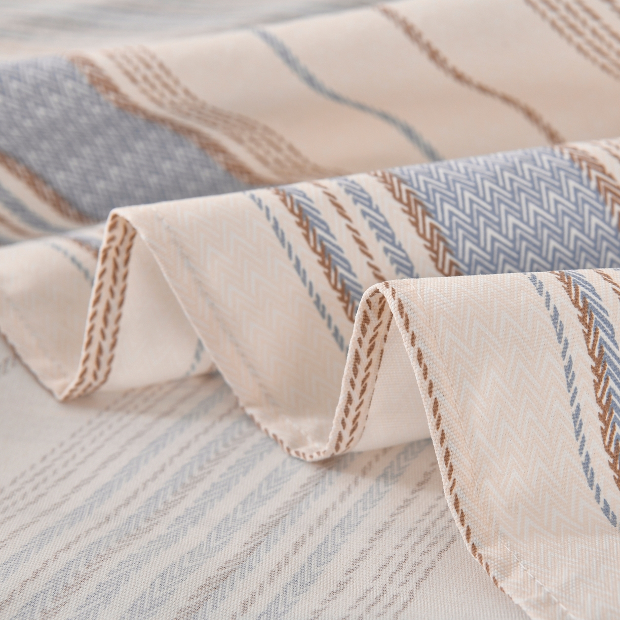 91家纺网 家纺一手货源 找家纺 悠米悠家 2026新款工艺款印花老粗布床单单品床单床单单件凉席席子 海盐棕条纹