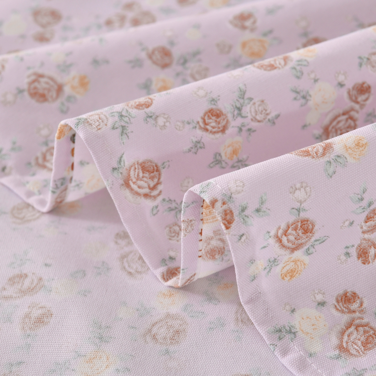 91家纺网 家纺一手货源 找家纺 悠米悠家 2026新款工艺款印花老粗布床单单品床单床单单件凉席席子 紫雾玫瑰园