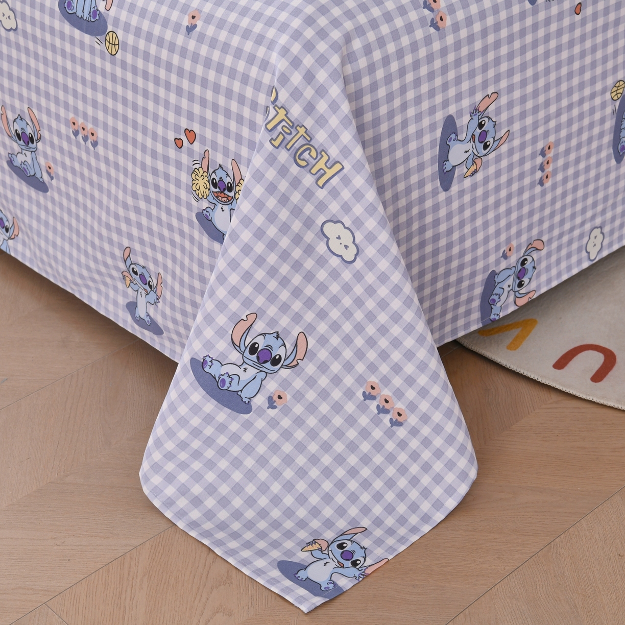 91家纺网 家纺一手货源 找家纺 悠米悠家 2026新款工艺款印花老粗布床单单品床单床单单件凉席席子 格纹史迪日记