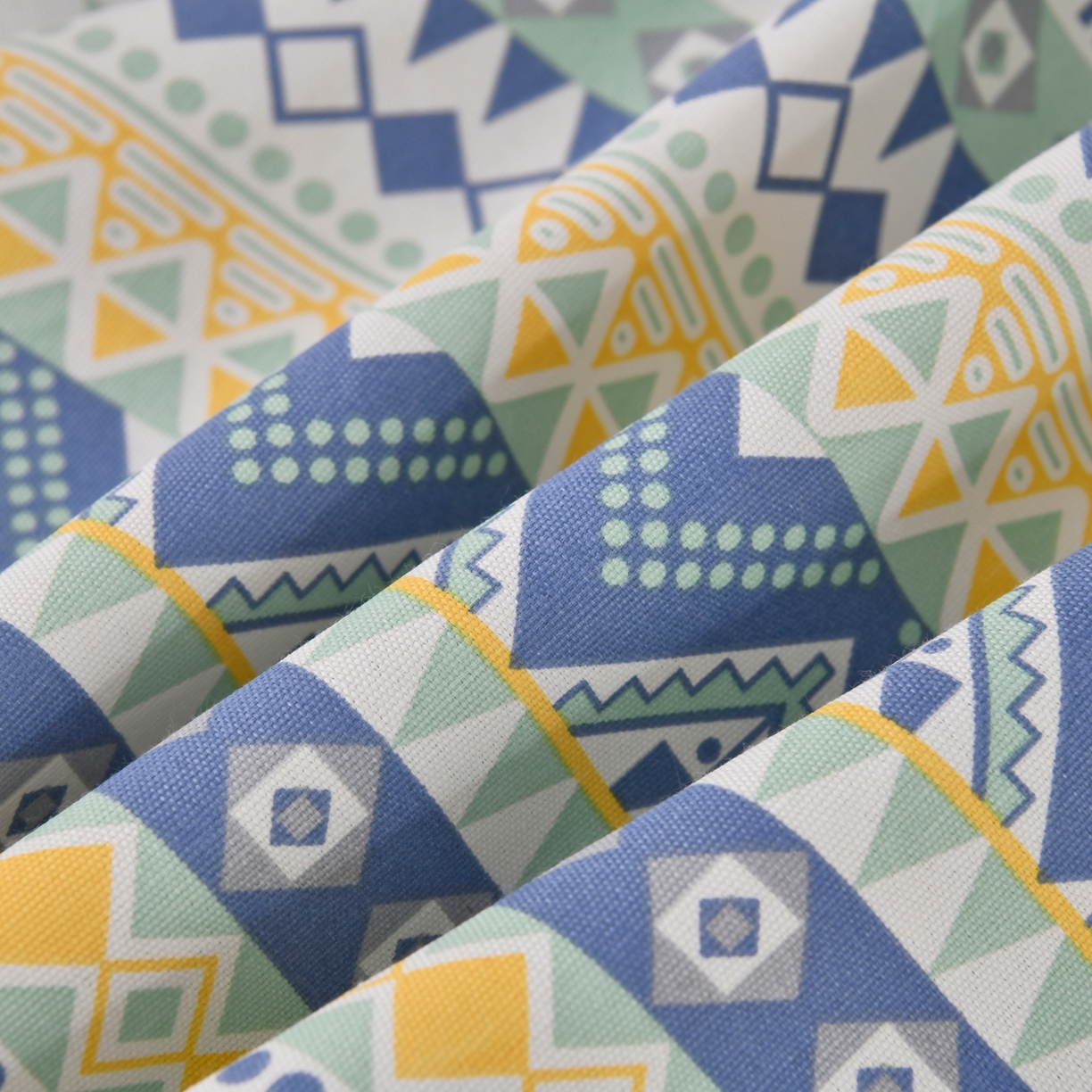 91家纺网 家纺一手货源 找家纺 悠米悠家 2026新款工艺款印花老粗布床单单品床单床单单件凉席席子 青柠波西纹