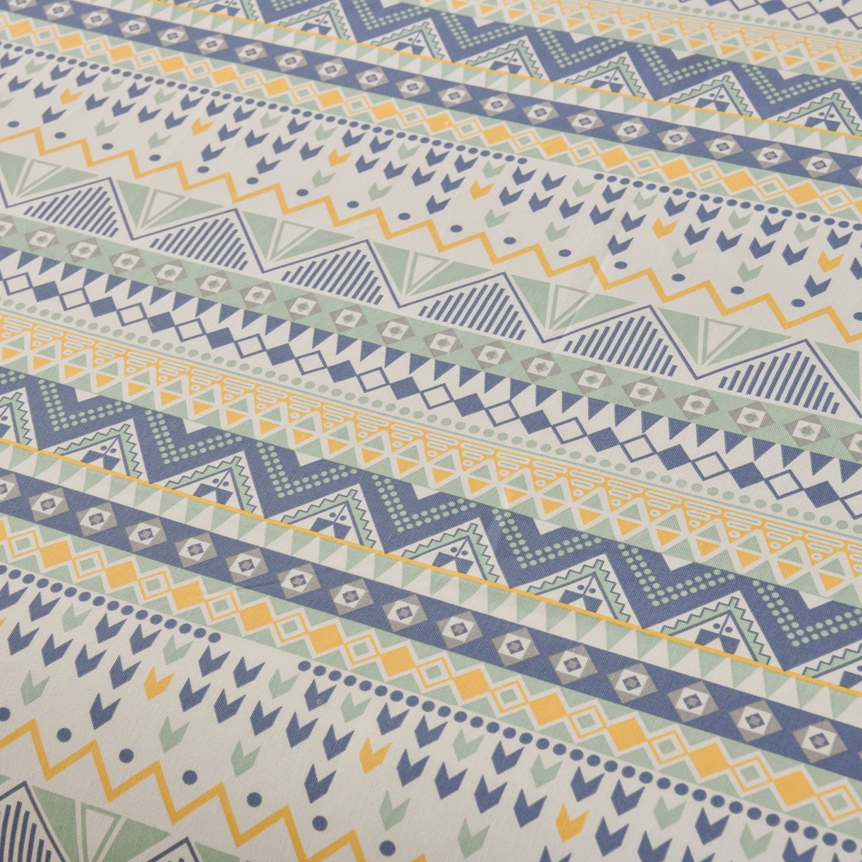 91家纺网 家纺一手货源 找家纺 悠米悠家 2026新款工艺款印花老粗布床单单品床单床单单件凉席席子 青柠波西纹