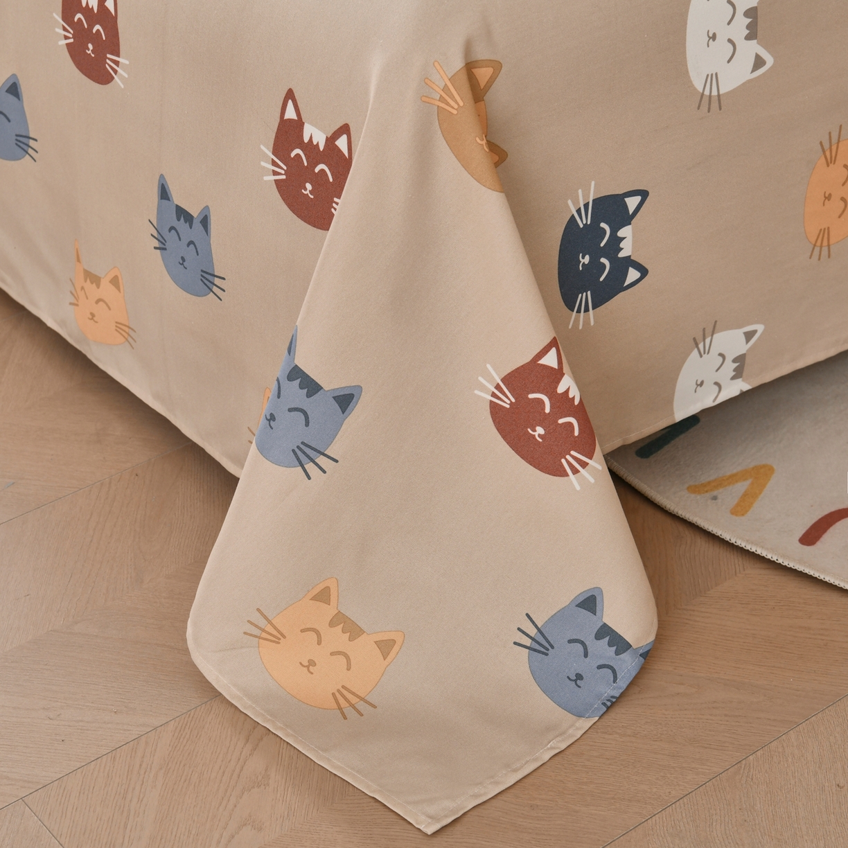 91家纺网 家纺一手货源 找家纺 悠米悠家 2026新款工艺款印花老粗布床单单品床单床单单件凉席席子 奶咖喵星集