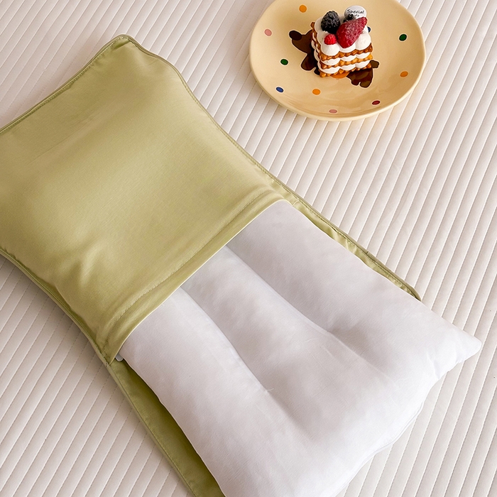 91家纺网 家纺一手货源 找家纺 嗨生活 2026新款全棉纯棉双层纱大版枕套儿童枕套幼儿园枕套枕芯单品枕套枕套单件 奶油恐龙