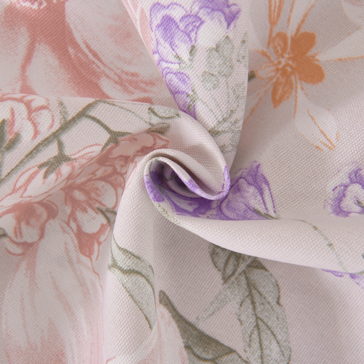 91家纺网 家纺一手货源 找家纺 悠米悠家 2026新款工艺款印花老粗布床单单品床单床单单件凉席席子 柔紫虞美人