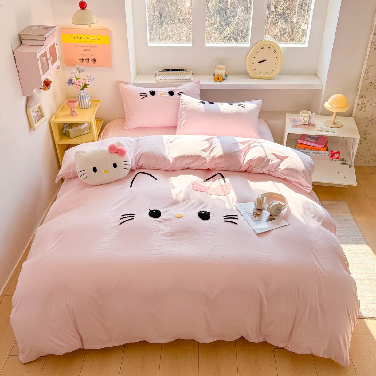 91家纺网 家纺一手货源 找家纺 （总）雨帆家纺 2026新款云朵棉卡通毛巾绣四件套