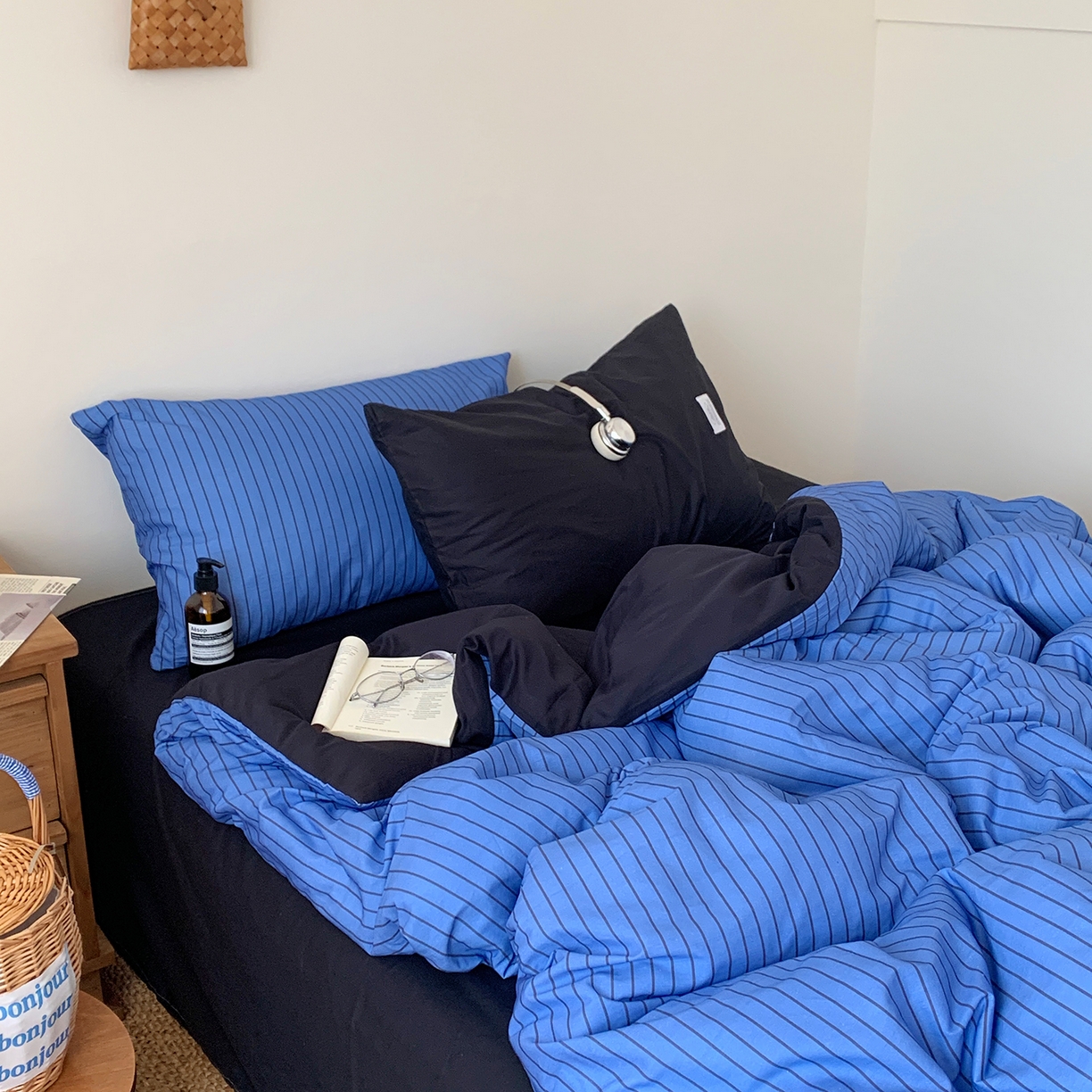 91家纺网 家纺一手货源 找家纺 （总）桃喜 2026新款全棉条纹13070系列四件套