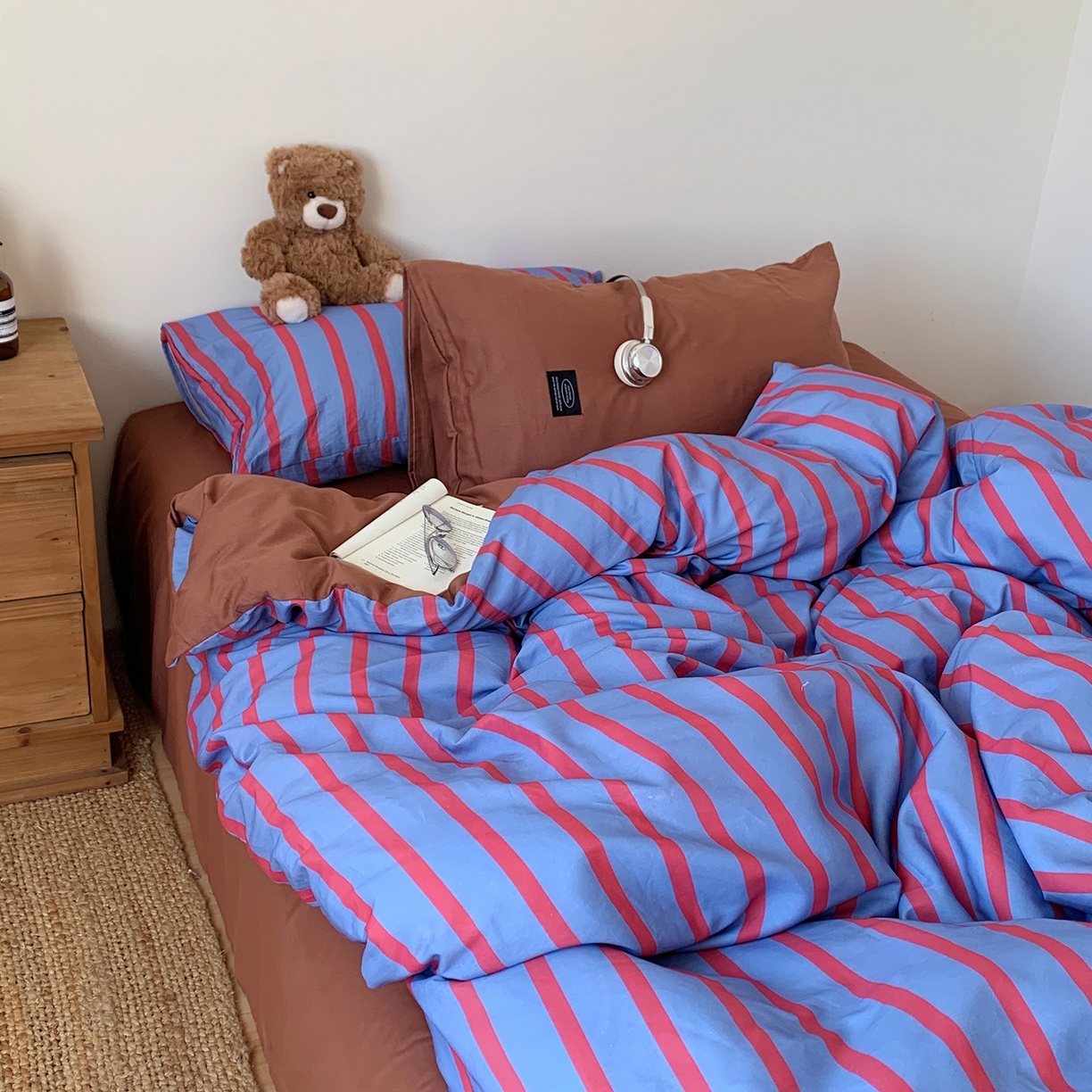 91家纺网 家纺一手货源 找家纺 （总）桃喜 2026新款全棉条纹13070系列四件套