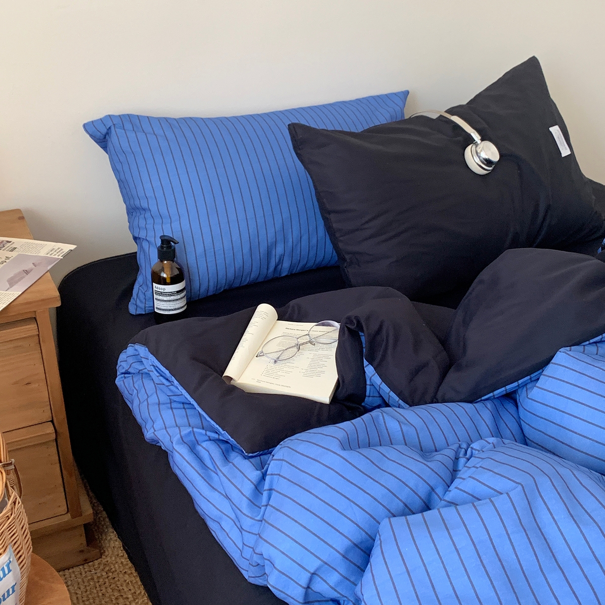 91家纺网 家纺一手货源 找家纺 （总）桃喜 2026新款全棉条纹13070系列四件套