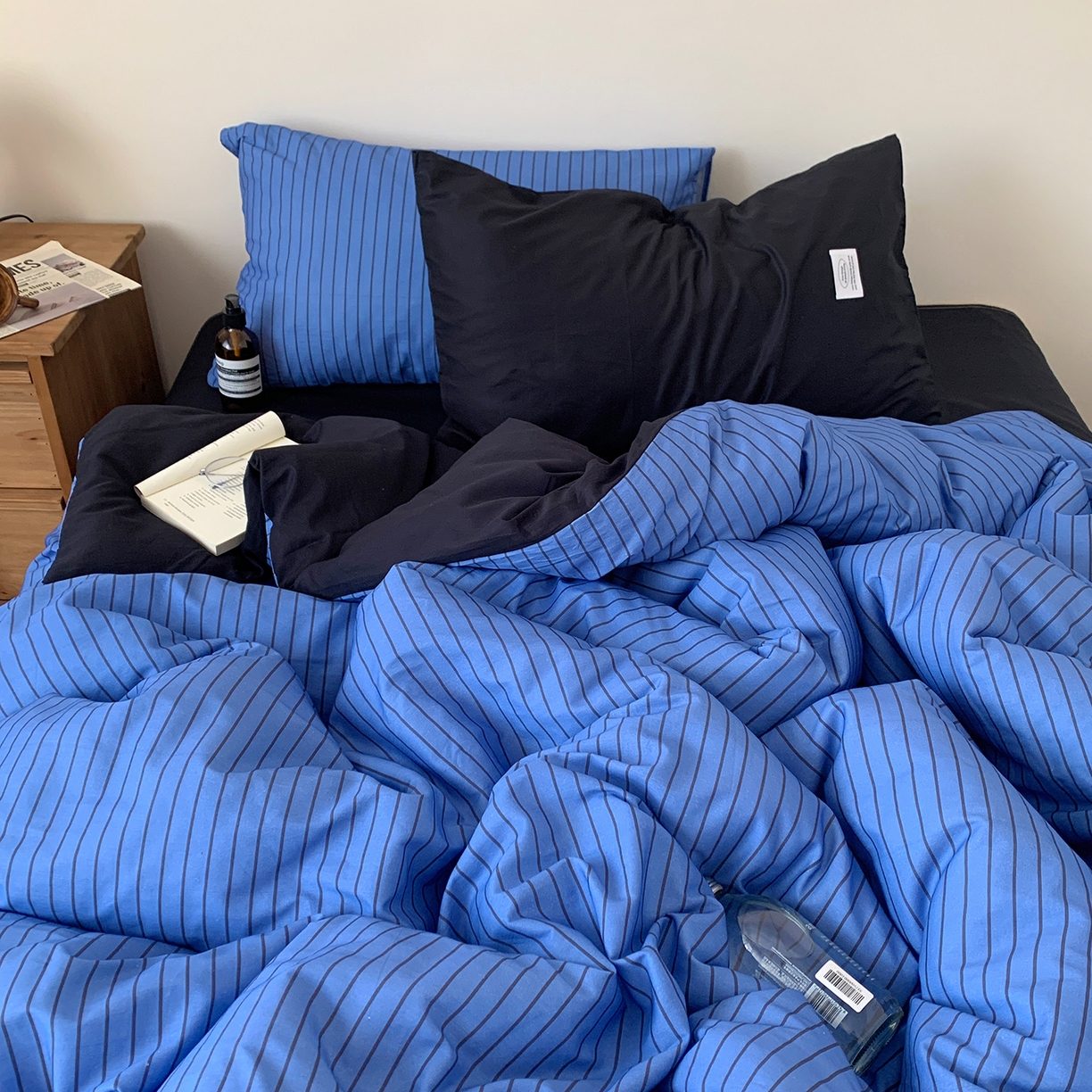 91家纺网 家纺一手货源 找家纺 （总）桃喜 2026新款全棉条纹13070系列四件套