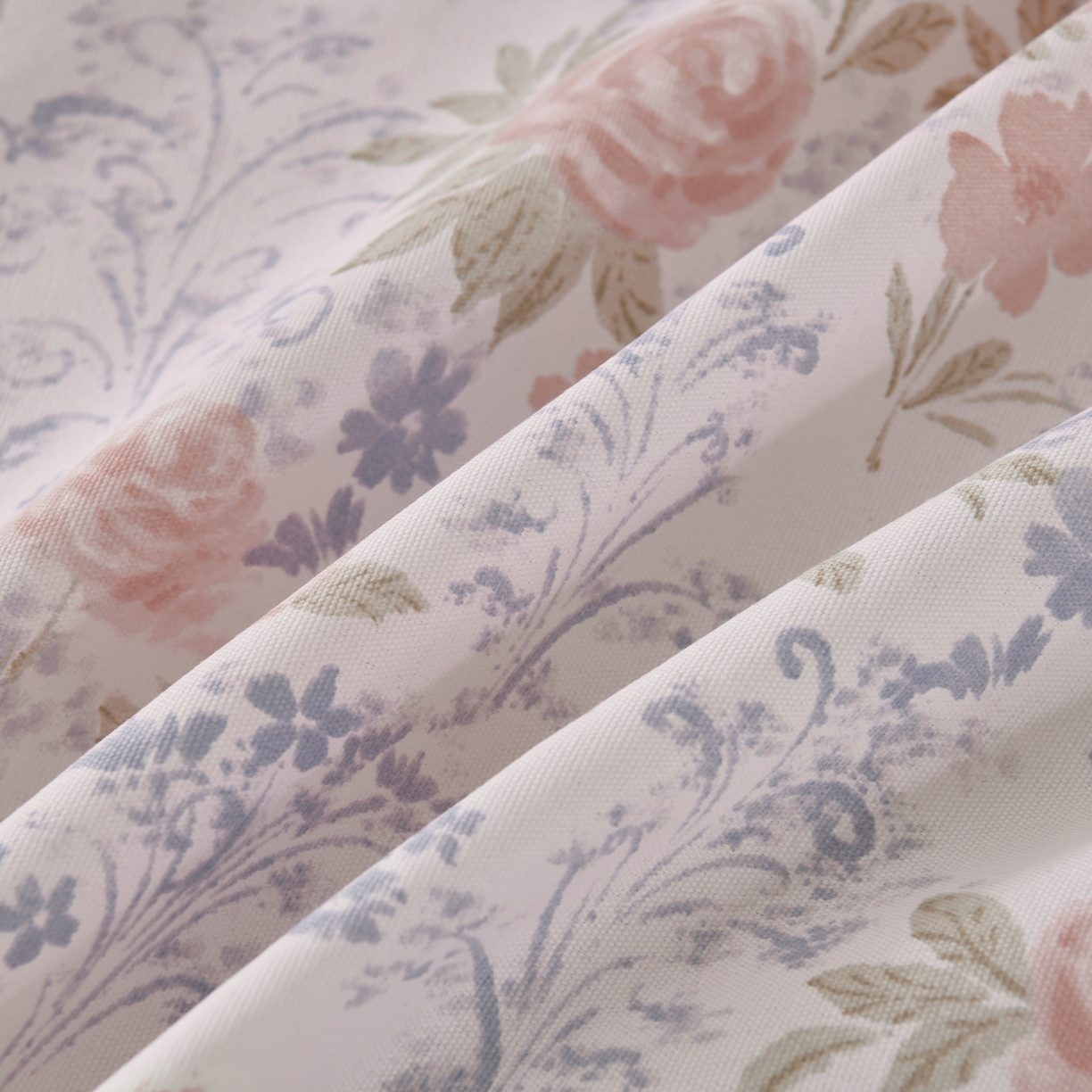 91家纺网 家纺一手货源 找家纺 悠米悠家 2026新款工艺款印花老粗布床单单品床单床单单件凉席席子 烟粉花境织