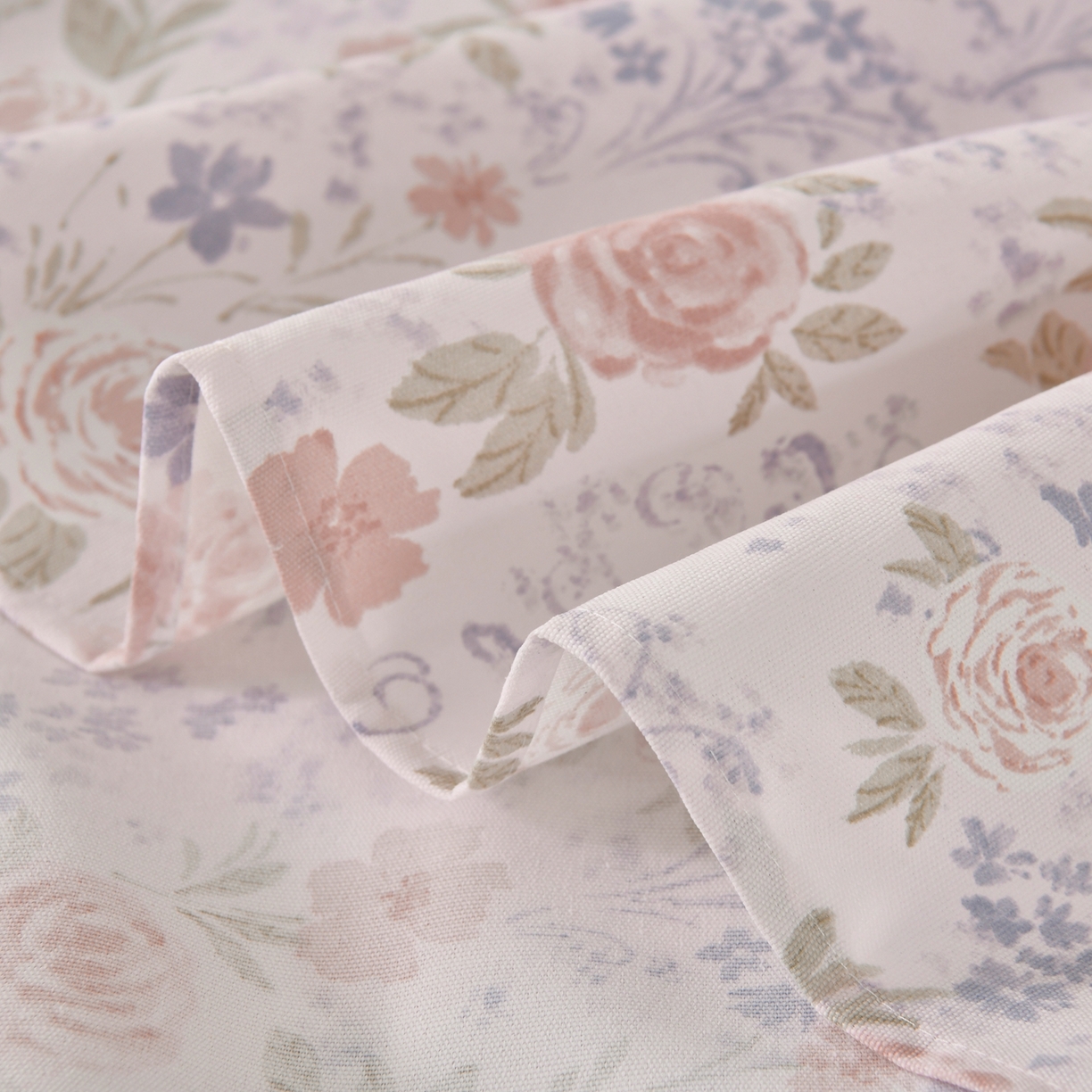 91家纺网 家纺一手货源 找家纺 悠米悠家 2026新款工艺款印花老粗布床单单品床单床单单件凉席席子 烟粉花境织