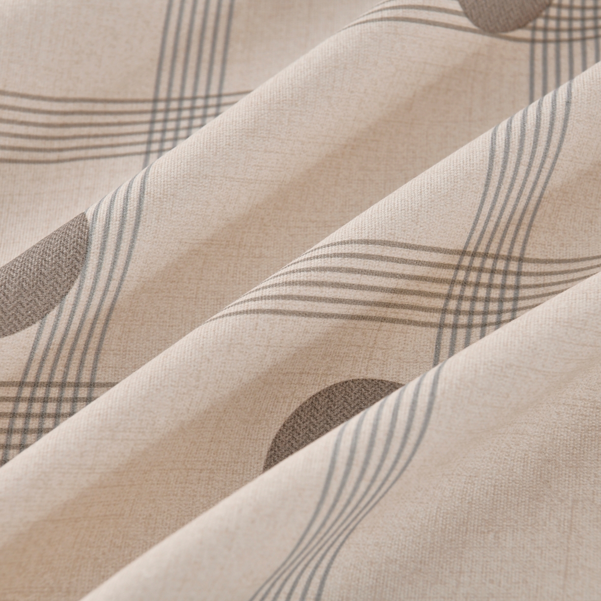 91家纺网 家纺一手货源 找家纺 悠米悠家 2026新款工艺款印花老粗布床单单品床单床单单件凉席席子 灰调波点格