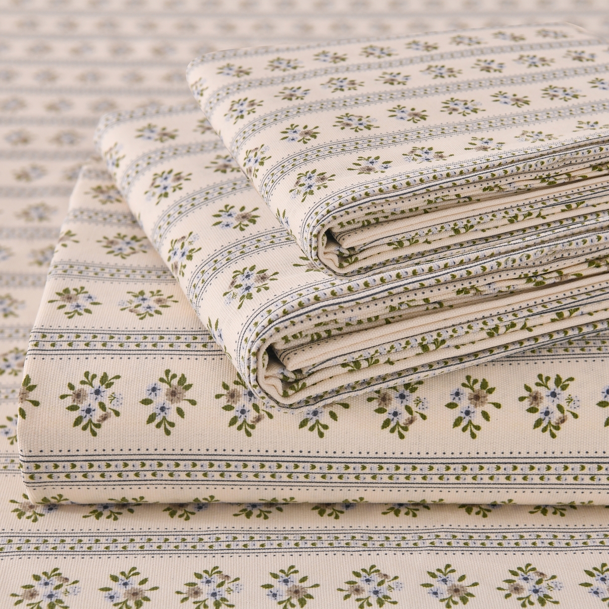 悠米悠家 2026新款工艺款印花老粗布床单单品床单床单单件凉席席子 青森小枝集