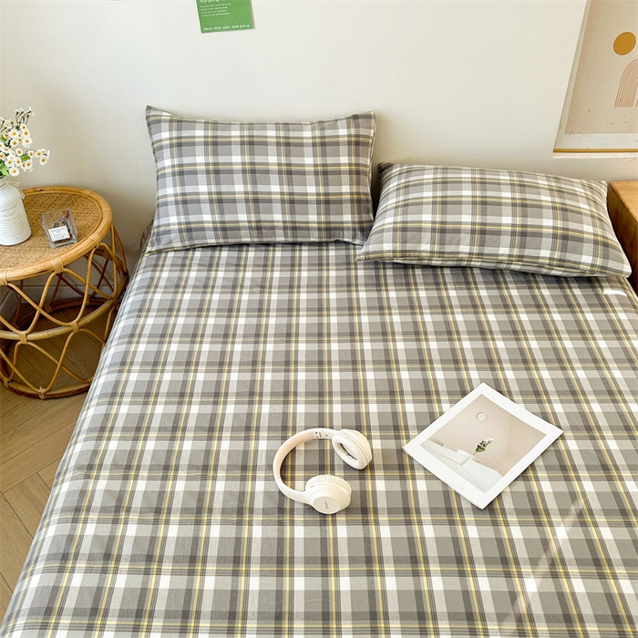 91家纺网 家纺一手货源 找家纺 恋人优选 2026新款全棉纯棉色织床单单床单床单单件 莫妮灰