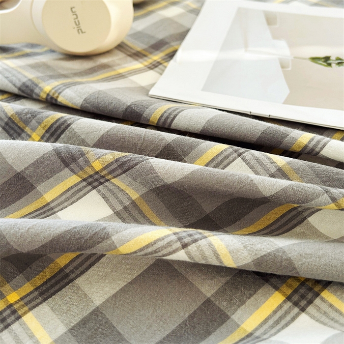 91家纺网 家纺一手货源 找家纺 恋人优选 2026新款全棉纯棉色织床单单床单床单单件 莫妮灰