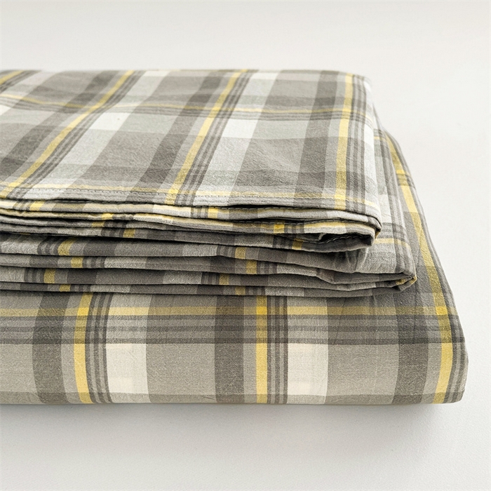 91家纺网 家纺一手货源 找家纺 恋人优选 2026新款全棉纯棉色织床单单床单床单单件 莫妮灰