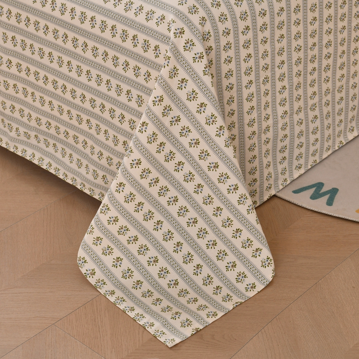 91家纺网 家纺一手货源 找家纺 悠米悠家 2026新款工艺款印花老粗布床单单品床单床单单件凉席席子 青森小枝集