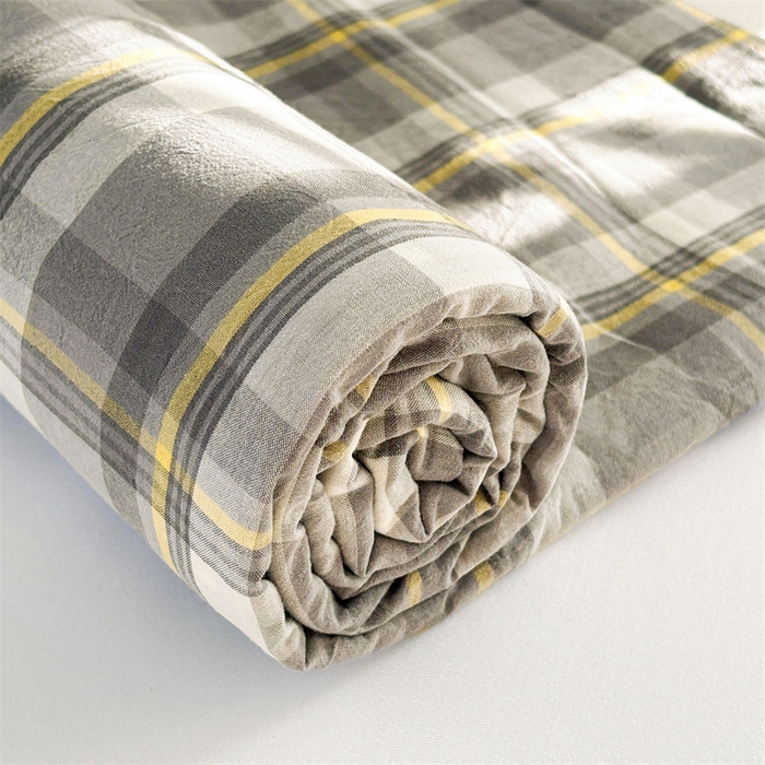 91家纺网 家纺一手货源 找家纺 恋人优选 2026新款全棉纯棉色织床单单床单床单单件 莫妮灰