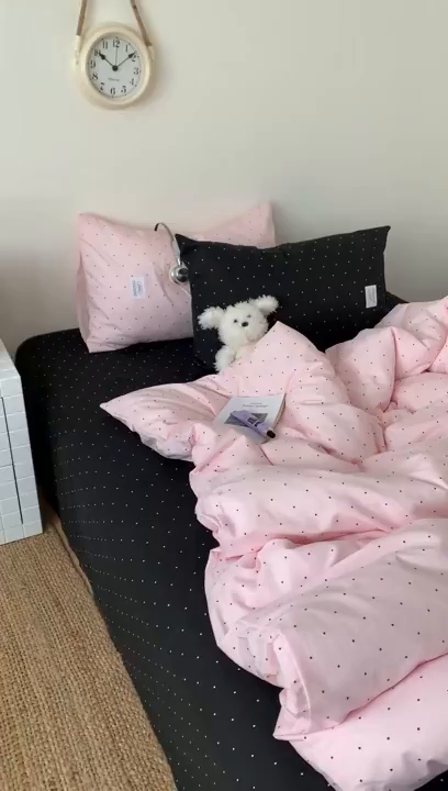 91家纺网 家纺一手货源 找家纺 （总）桃喜 2026新款全棉水洗棉ins博主风四件套