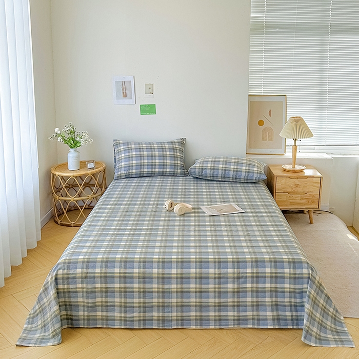 恋人优选 2026新款全棉纯棉色织床单单床单床单单件 莫妮兰