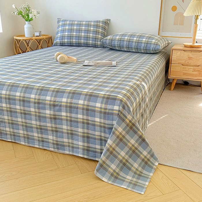 91家纺网 家纺一手货源 找家纺 恋人优选 2026新款全棉纯棉色织床单单床单床单单件 莫妮兰