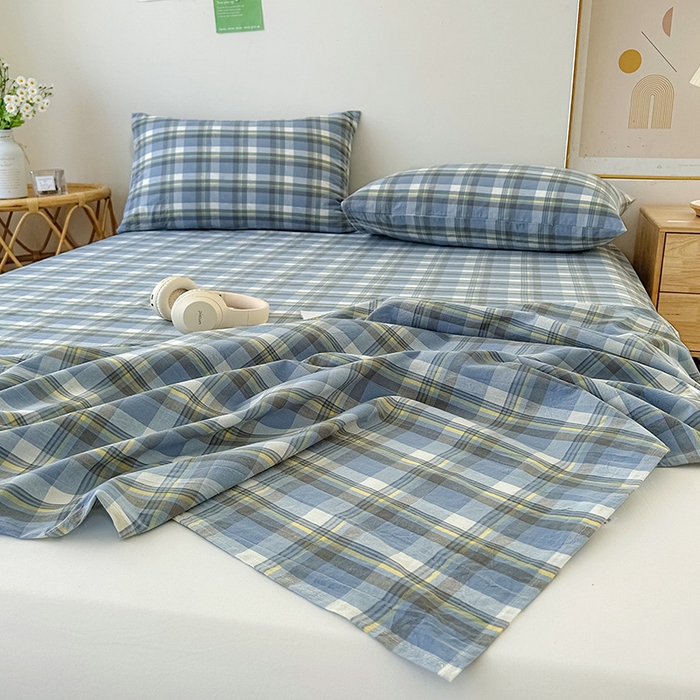 91家纺网 家纺一手货源 找家纺 恋人优选 2026新款全棉纯棉色织床单单床单床单单件 莫妮兰