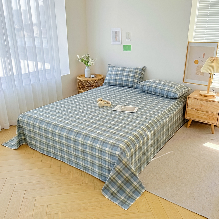 91家纺网 家纺一手货源 找家纺 恋人优选 2026新款全棉纯棉色织床单单床单床单单件 莫妮兰