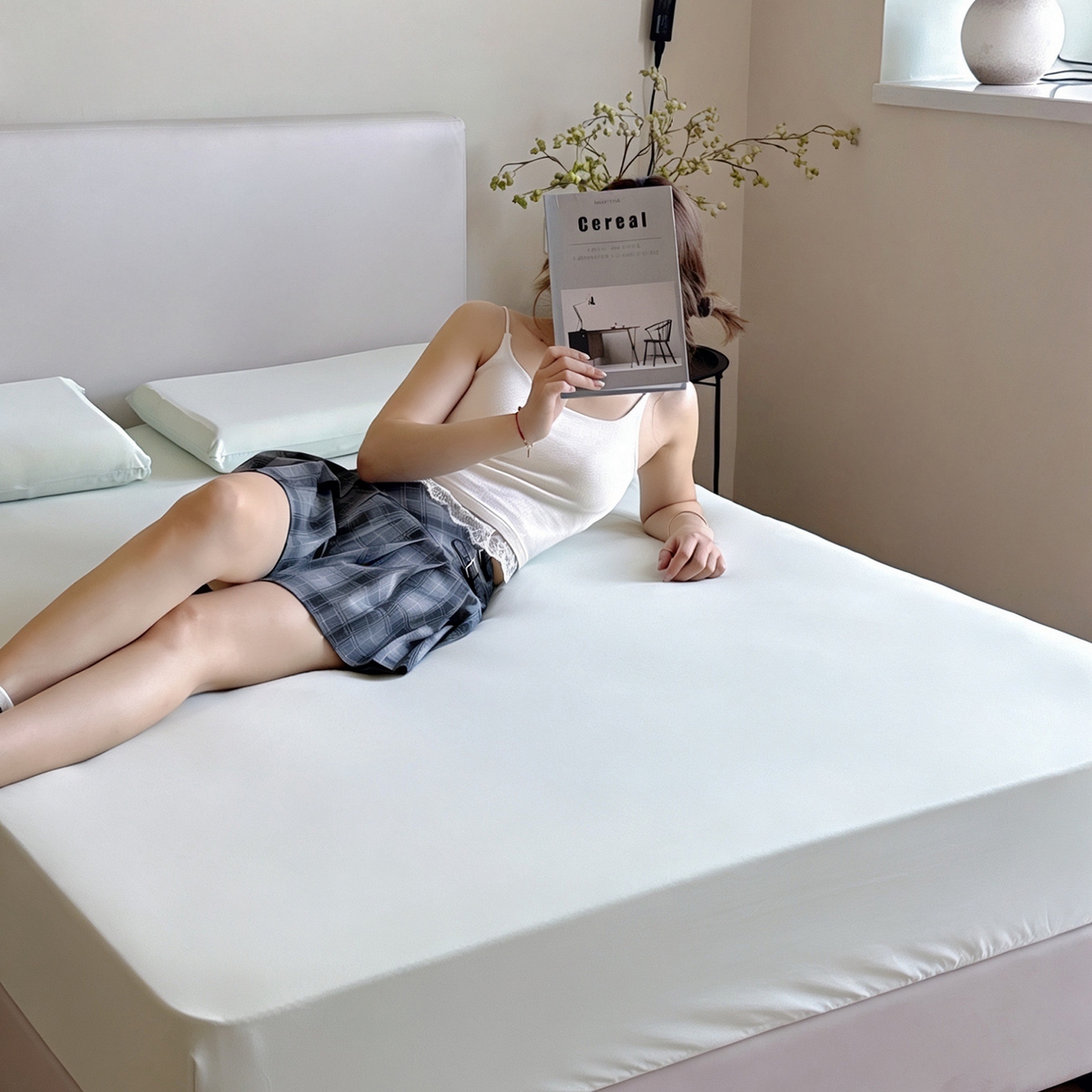 91家纺网 家纺一手货源 找家纺 （总）兜米家居 2026新款某姆同款锦氨A类凉感（180克）床笠三件套