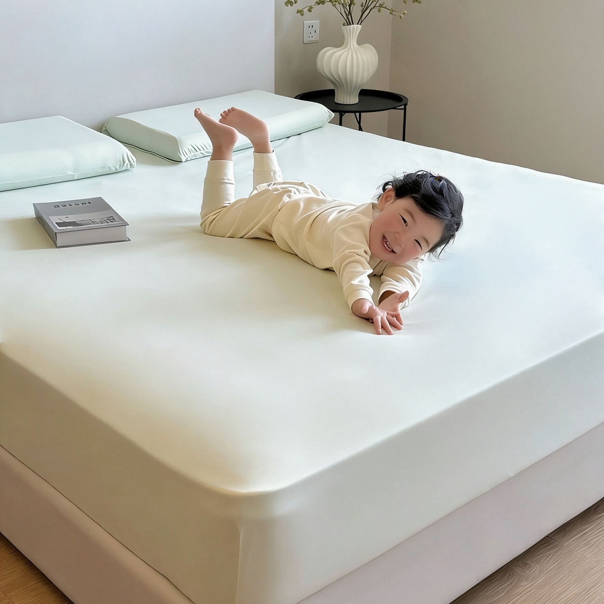 91家纺网 家纺一手货源 找家纺 （总）兜米家居 2026新款某姆同款锦氨A类凉感（180克）床笠三件套