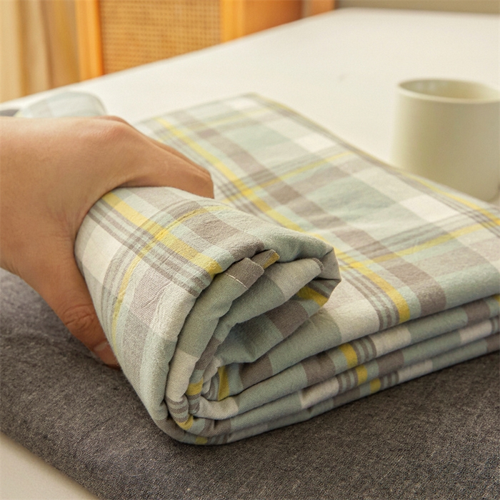 91家纺网 家纺一手货源 找家纺 恋人优选 2026新款全棉纯棉色织床单单床单床单单件 莫妮绿