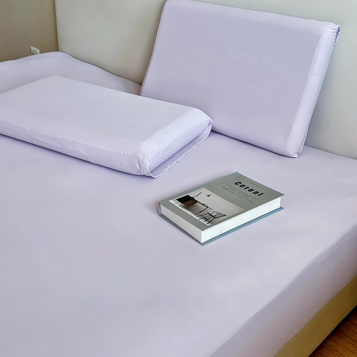 91家纺网 家纺一手货源 找家纺 兜米家居 2026新款某姆同款锦氨A类凉感（180克）床笠三件套 高雅紫