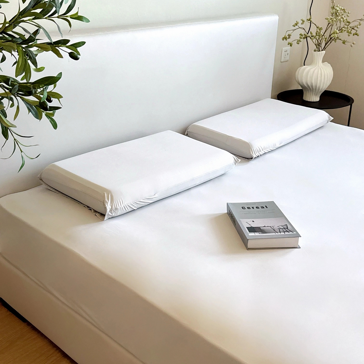 91家纺网 家纺一手货源 找家纺 兜米家居 2026新款某姆同款锦氨A类凉感（180克）床笠三件套 浅灰