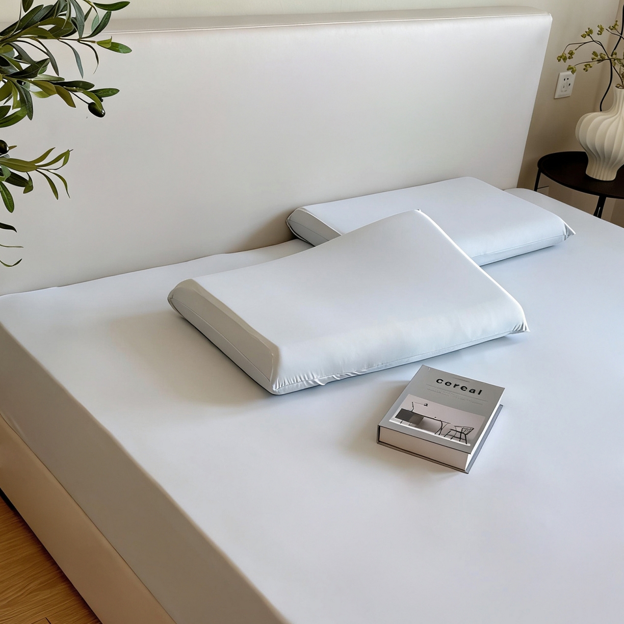 91家纺网 家纺一手货源 找家纺 兜米家居 2026新款某姆同款锦氨A类凉感（180克）床笠三件套 浅蓝